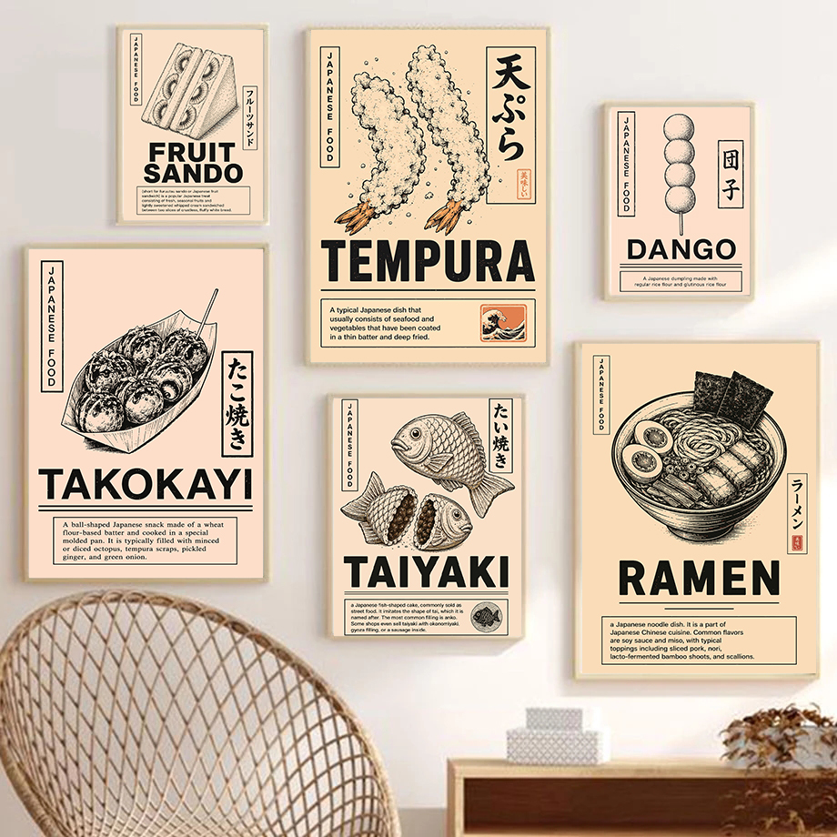 Japanese Lifestyle And Food - Japanese Street Food Poster Vintage Style