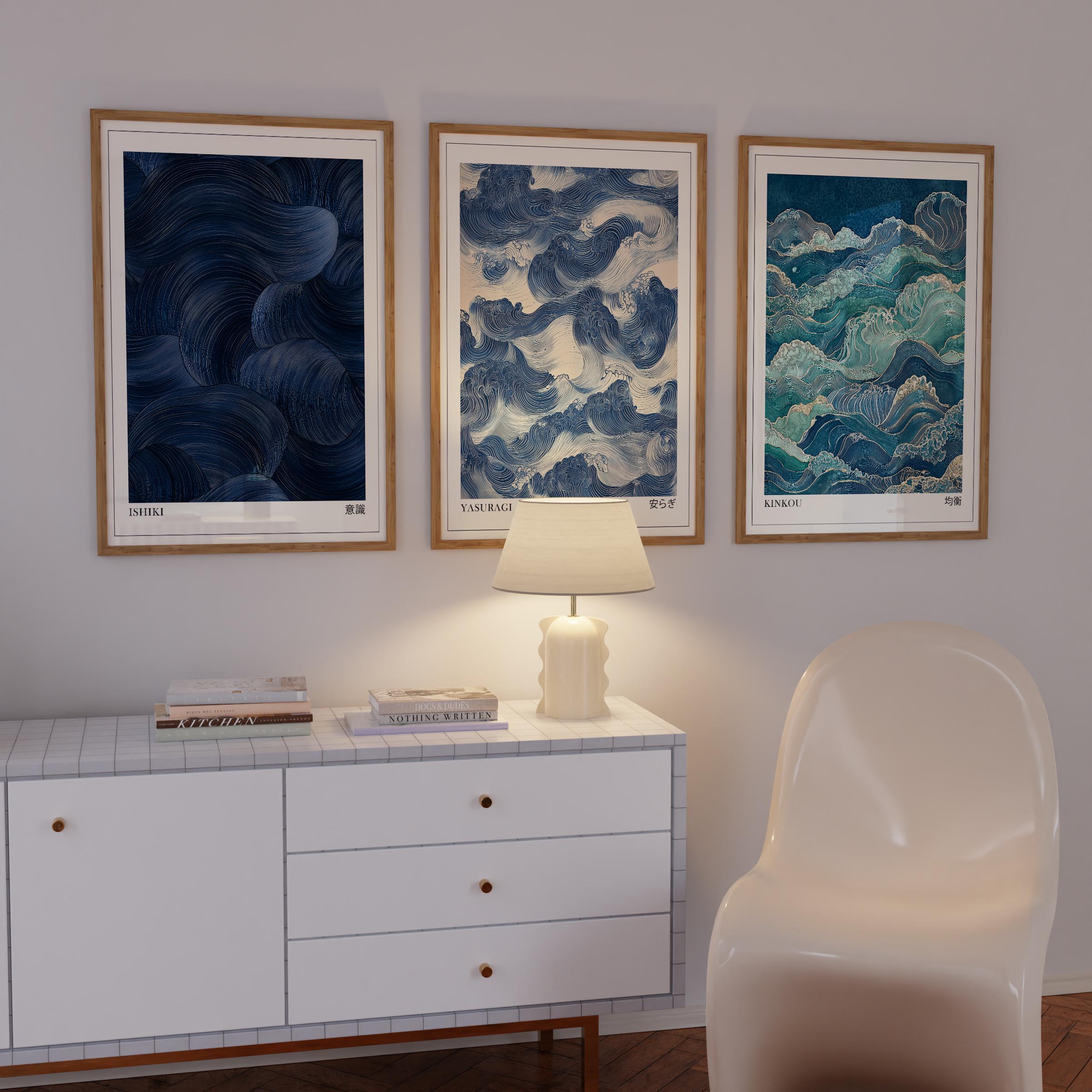 Japandi Wall Art Set of 3, Mod - Japanese Living Lifestyle avaliação e preço