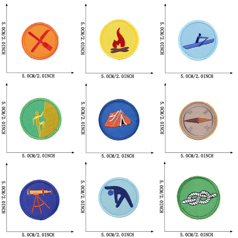 15pcs Lot Outdoor Badges Iron  - Furoshiki Wrap Cloth avaliação e preço