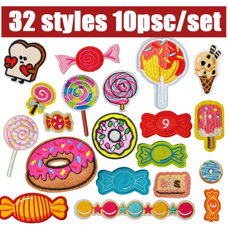 10pcs Candy Donut Ironing Patc - Furoshiki Wrap Cloth avaliação e preço