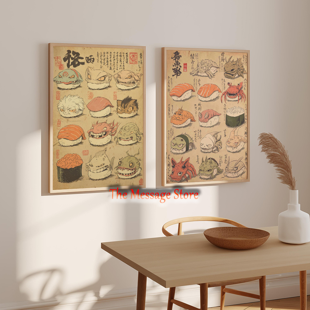 Japanese Sushi Monster Art Yok - Japanese Lifestyle And Food avaliação e preço