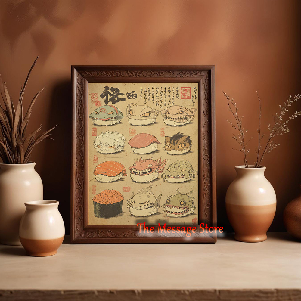 Japanese Sushi Monster Art Yok - Japanese Lifestyle And Food avaliação e preço