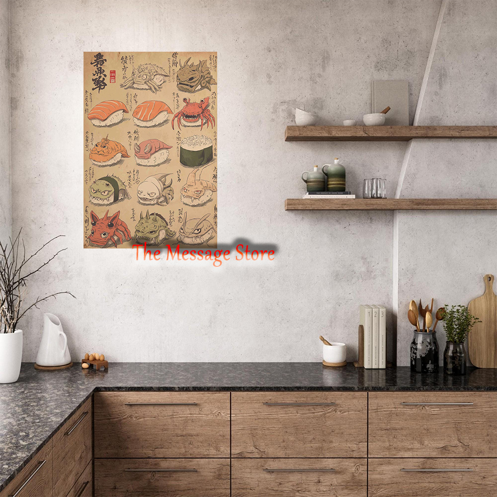 Japanese Sushi Monster Art Yok - Japanese Lifestyle And Food avaliação e preço