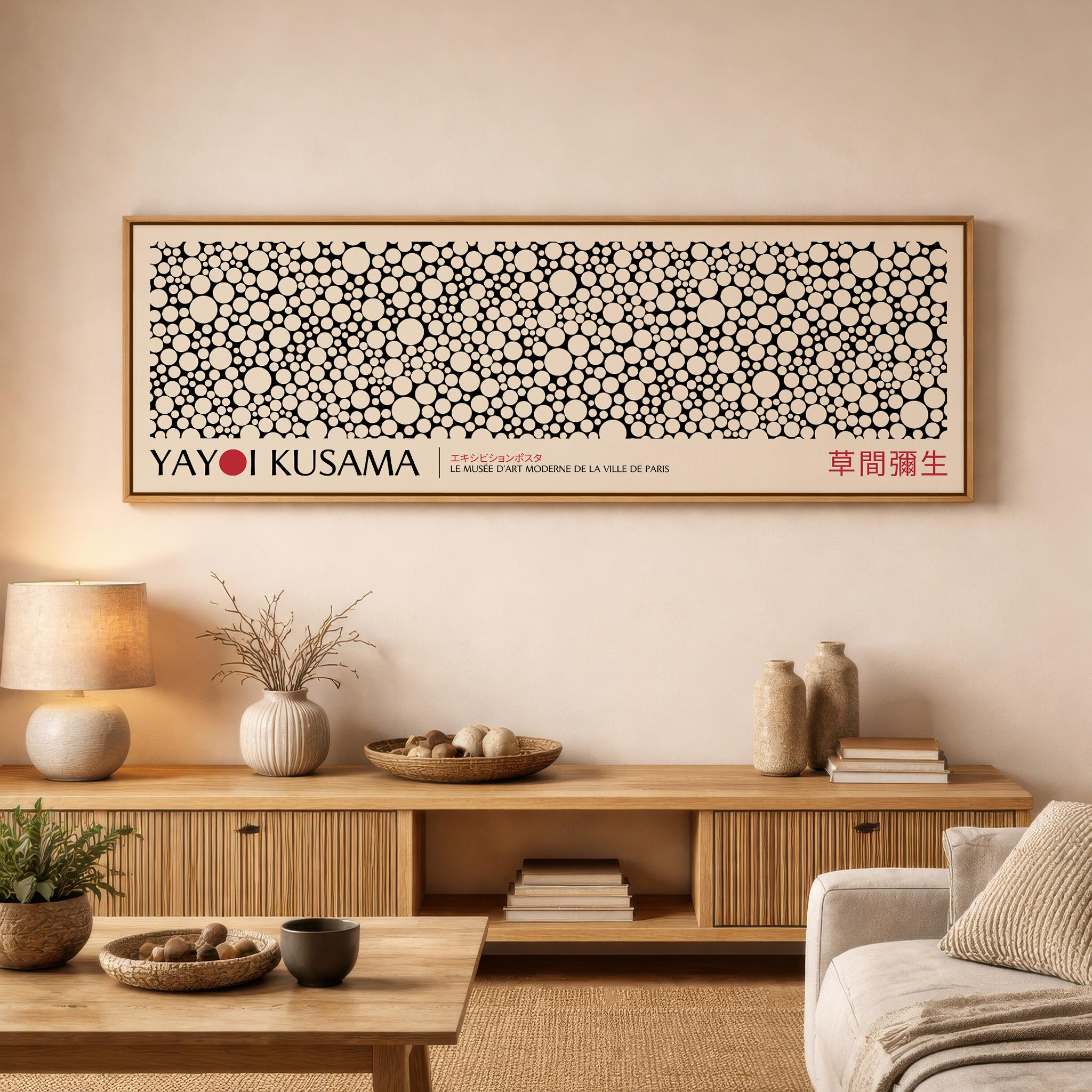 Large Japanese Yayoi Kusama Ab - Japanese Living Lifestyle avaliação e preço