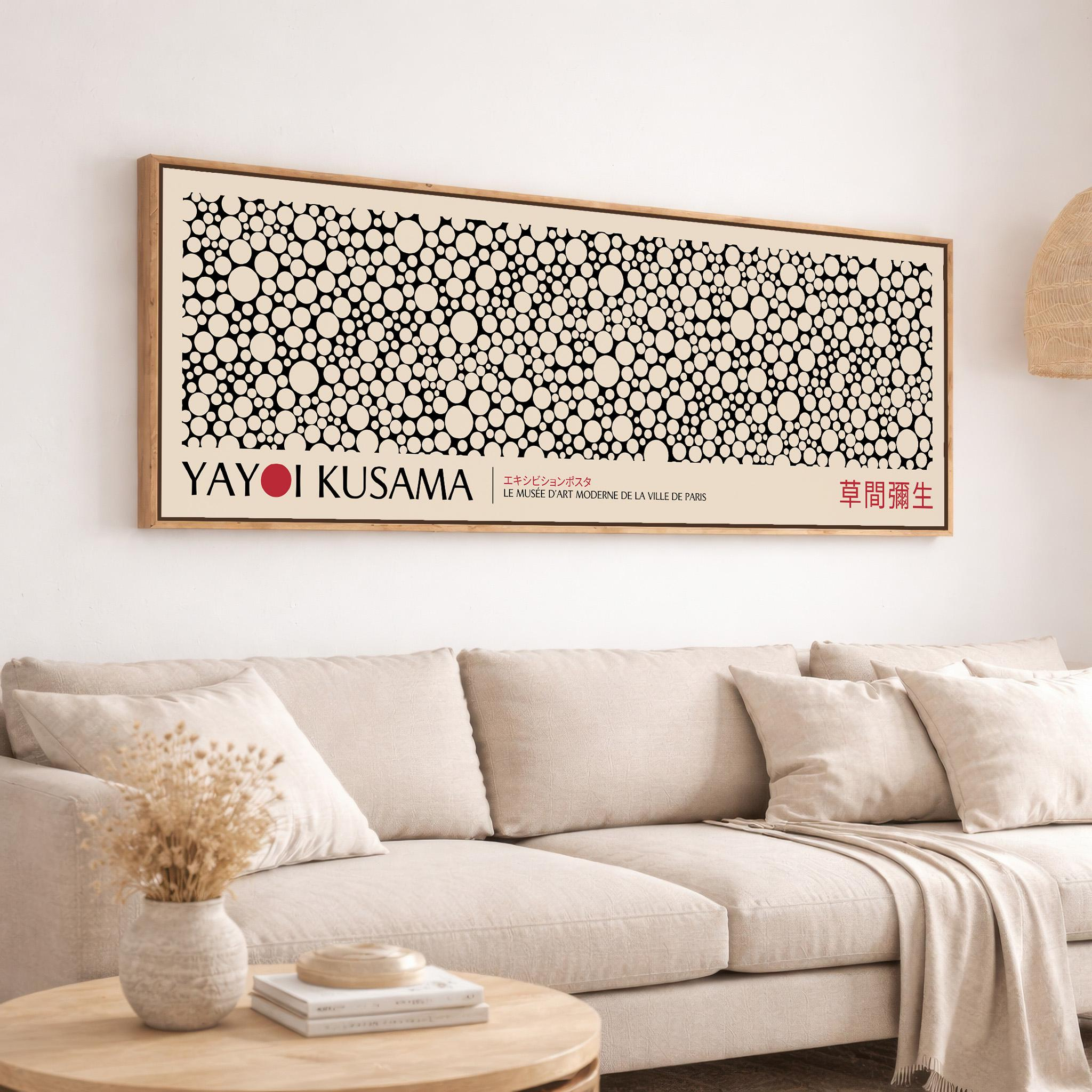 Large Japanese Yayoi Kusama Ab - Japanese Living Lifestyle avaliação e preço