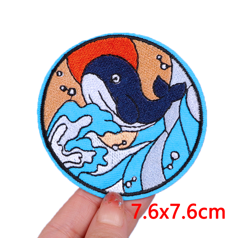 Wave/Dolphin Shark Patch Outdo - Furoshiki Wrap Cloth avaliação e preço