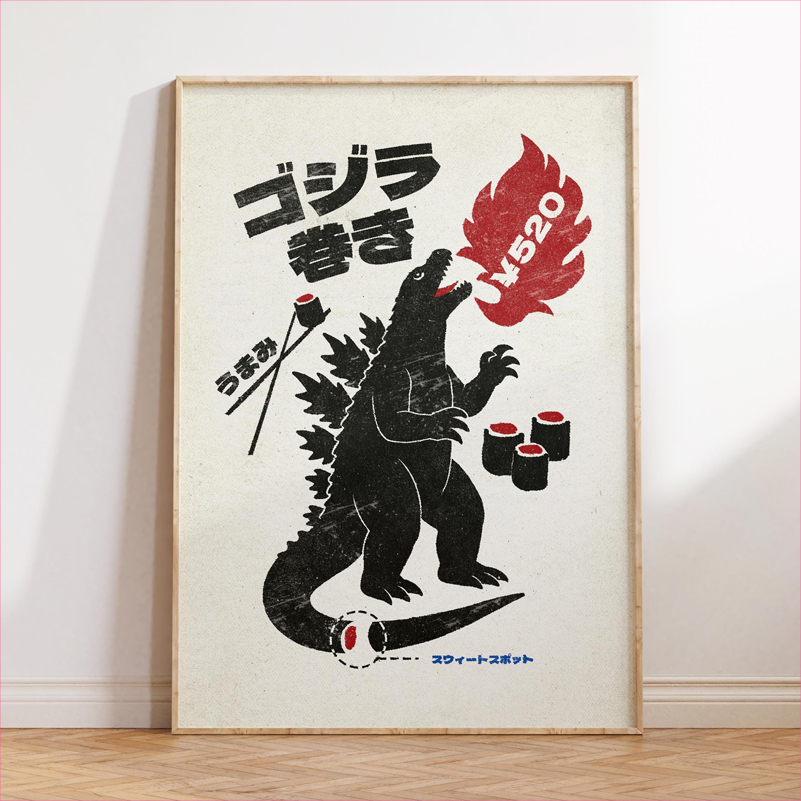 Japan Food Art Poster Retro Ja - Japanese Lifestyle And Food avaliação e preço