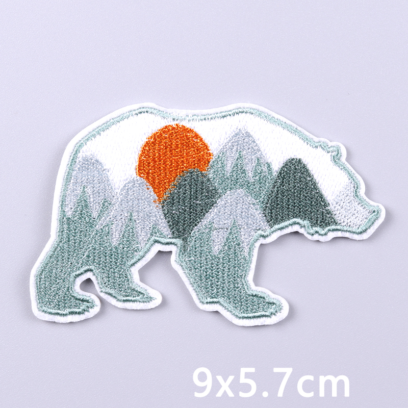 Animal Mountains Applique Embr - Furoshiki Wrap Cloth avaliação e preço