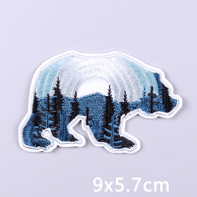 Animal Mountains Applique Embr - Furoshiki Wrap Cloth avaliação e preço