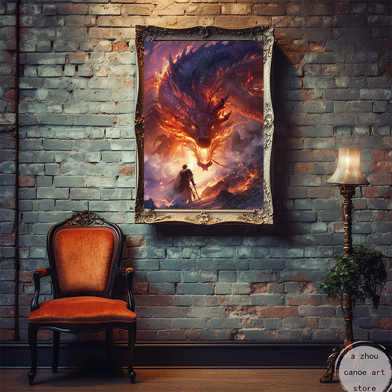Fiery Fantasy Style Dragons Gi - Japanese Living Lifestyle avaliação e preço
