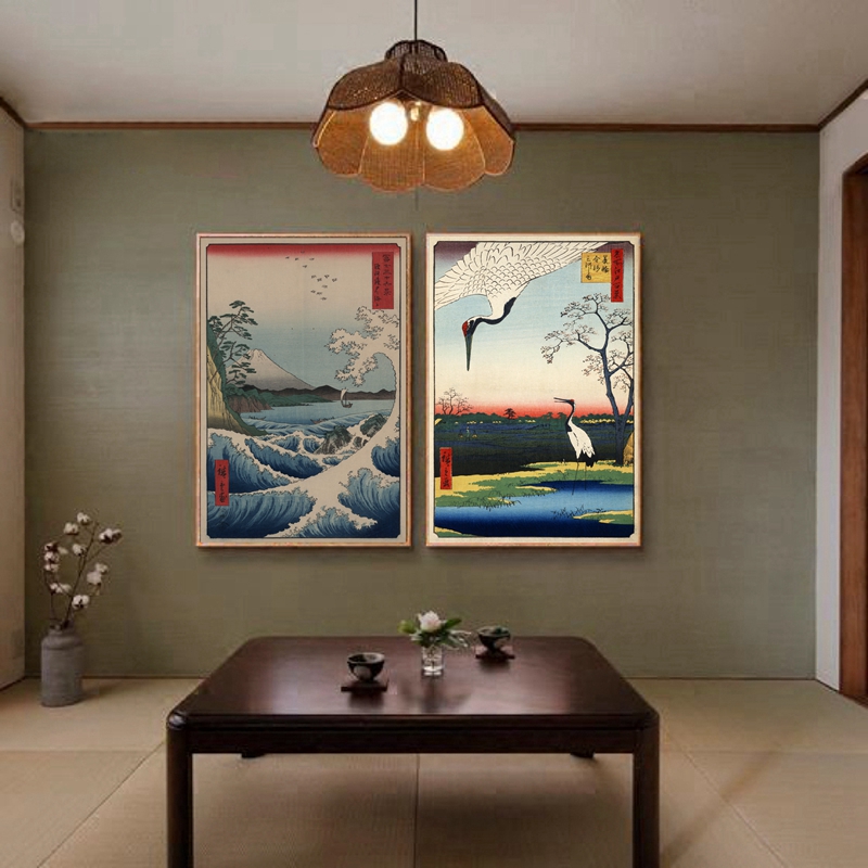 Japanese Prints Wall Art Canva - Japanese Living Lifestyle avaliação e preço