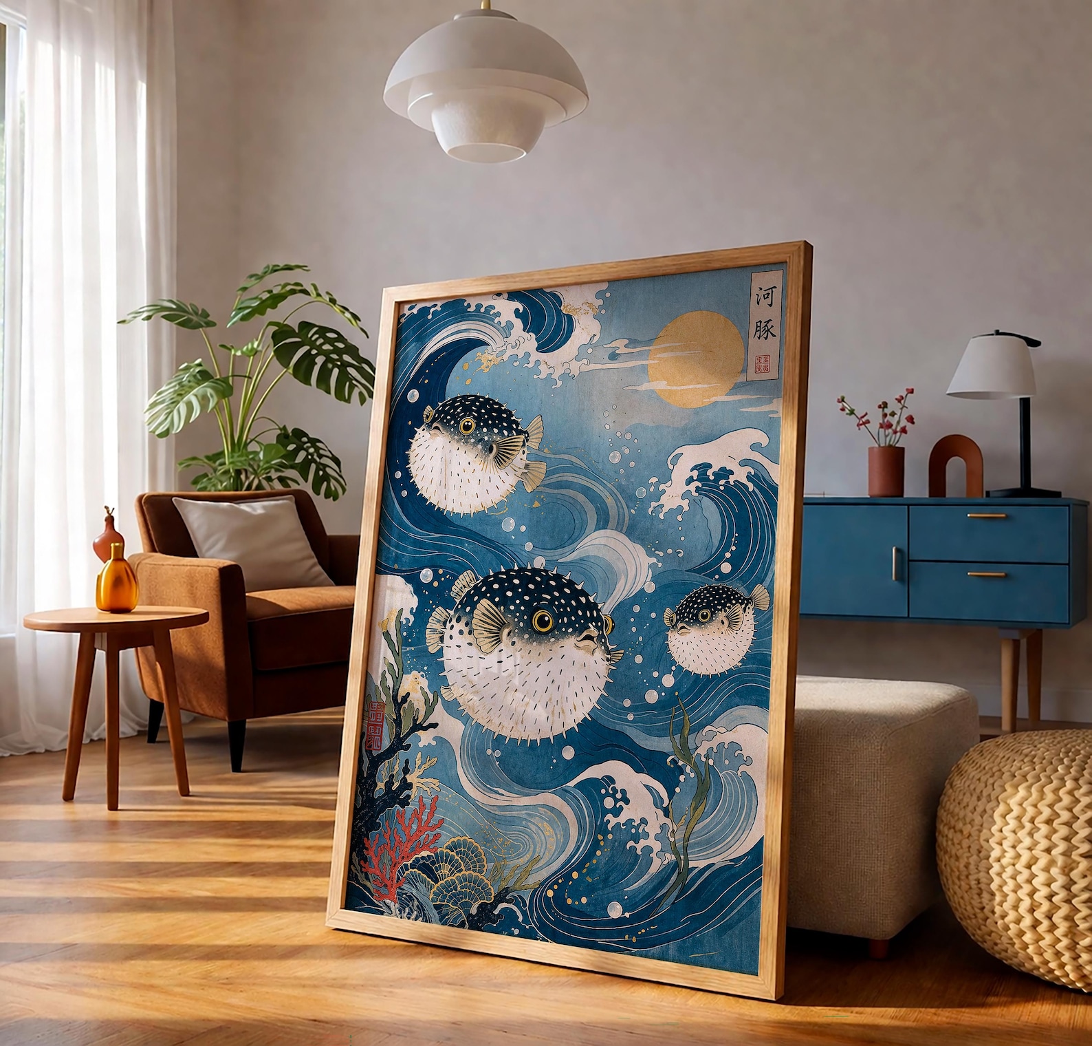 Japanese Ukiyo-e Pufferfish Po - Japanese Lifestyle Youtube avaliação e preço