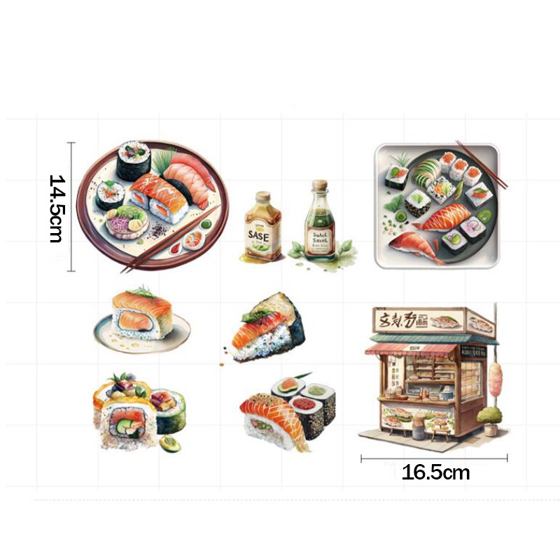Japanese Food Sushi Sticker 3D - Japanese Lifestyle And Food avaliação e preço